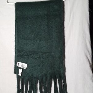 GAP Deep Green Fringe Scarf